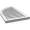 Ekena Millwork Quarter Round Top Left Surface Mount PVC Gable Vent w/ 2"W x 2"P Brickmould Sill Frame, 20"W x 36"H GVPQL20X3603SF - alternate 2